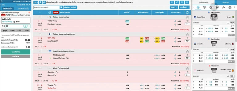 รูปแบบการเล่นพนันในกีฬาวอลเลย์บอล